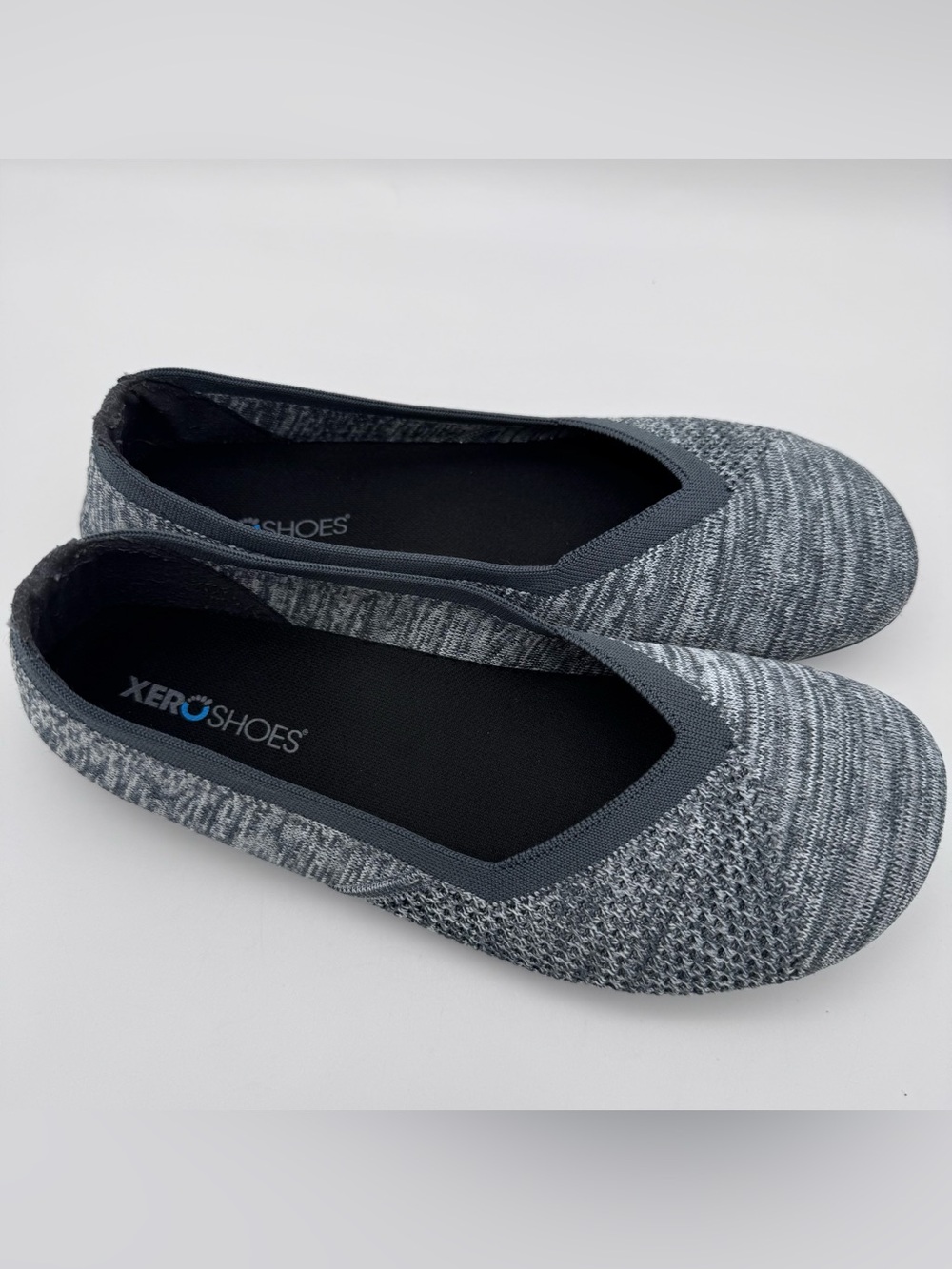 Xero Shoes Phoenix Knit Barefoot Ballet Flats Black Gray Slip On Women's 8.5 US